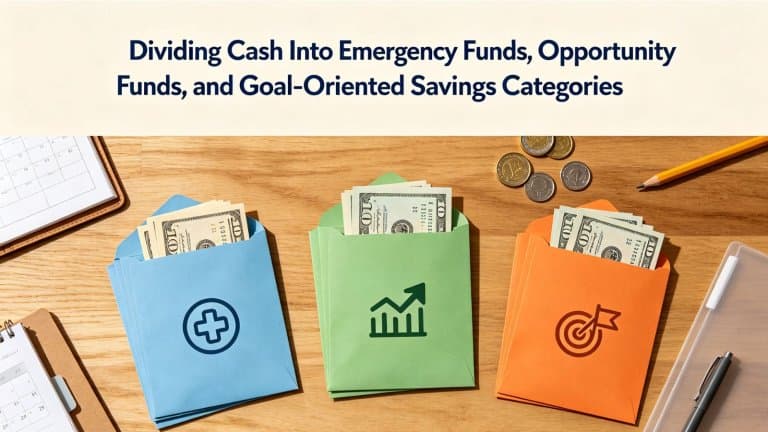 Dividing Cash Into Emergency Funds, Opportunity Funds, and Goal-Oriented Savings Categories